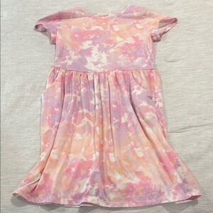 Cat & Jack Kids Tie-Dye Dress in Pink and Orange